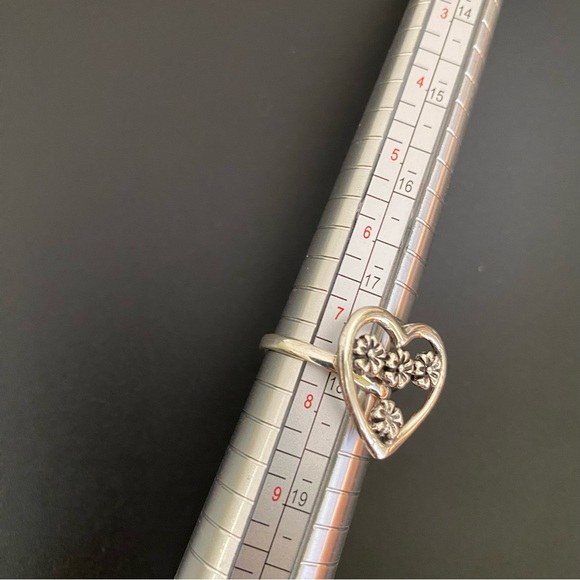 Solid 925 Sterling Silver Heart Ring from Mexico/ Anillo Plata Ley 925 Mexicana - Picture 7 of 8